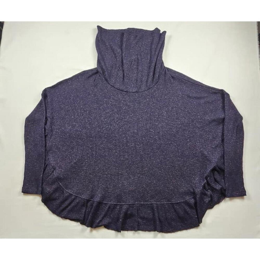 Anthropologie stcl Dark Blue Cowl Neck‎ Sweater Size XS/S